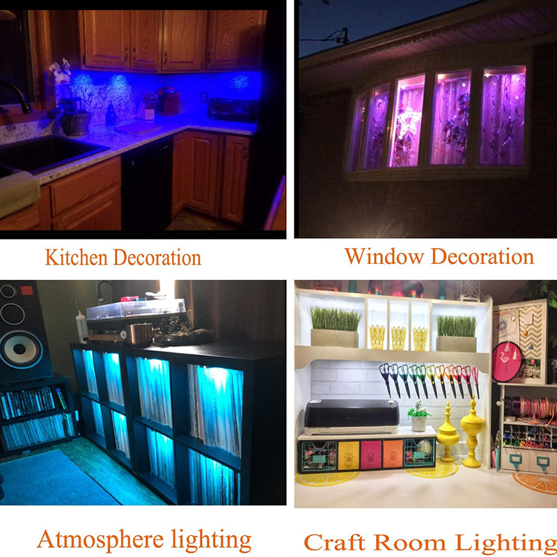 DC5-24V 2W/PCS 8PCS RGB Color Changing LED Under Cabinet Puck Lights Kit, With RF Remote Control